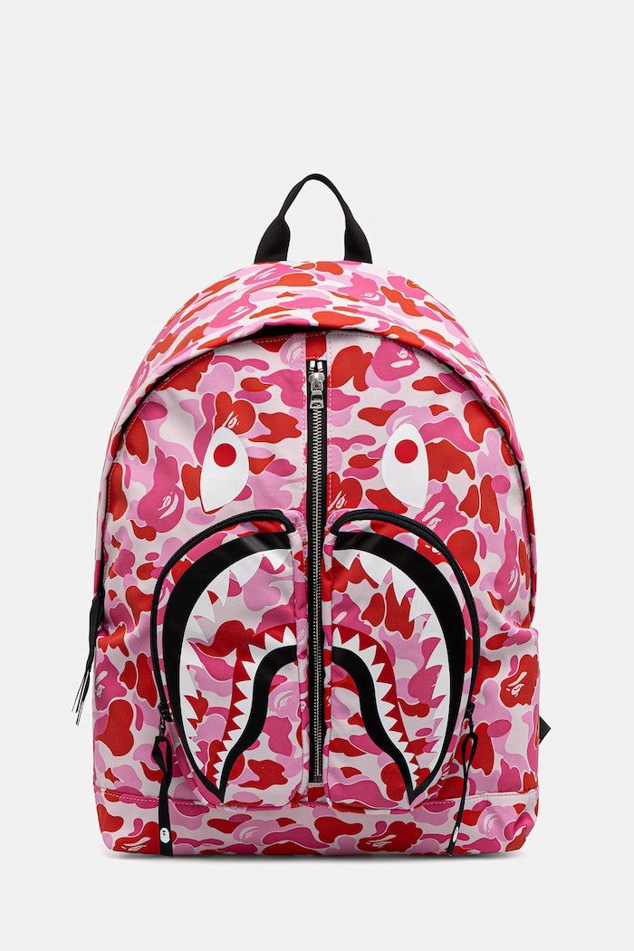 A Bathing Ape Camo Shark backpack