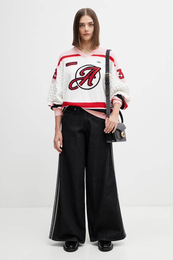adidas Originals Firebird wide leg jeans Women's — photo 5