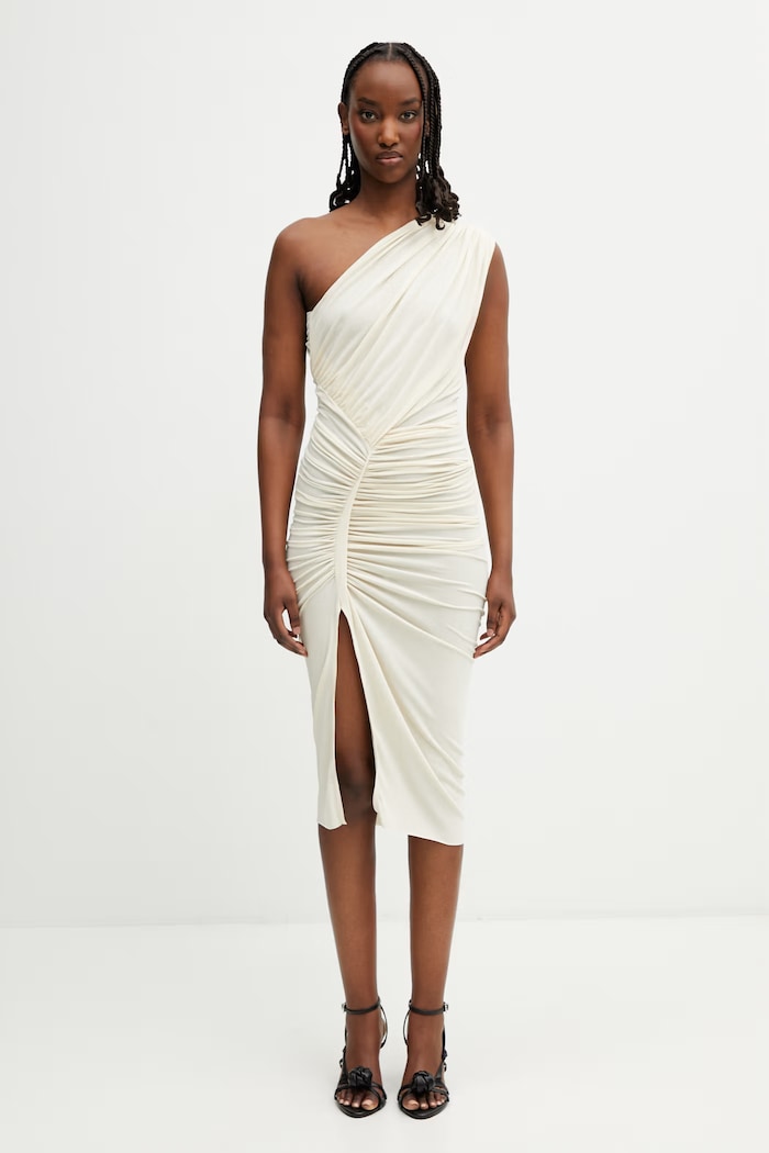 Rick Owens Lilies Avra plain asymmetrical dress with viscose