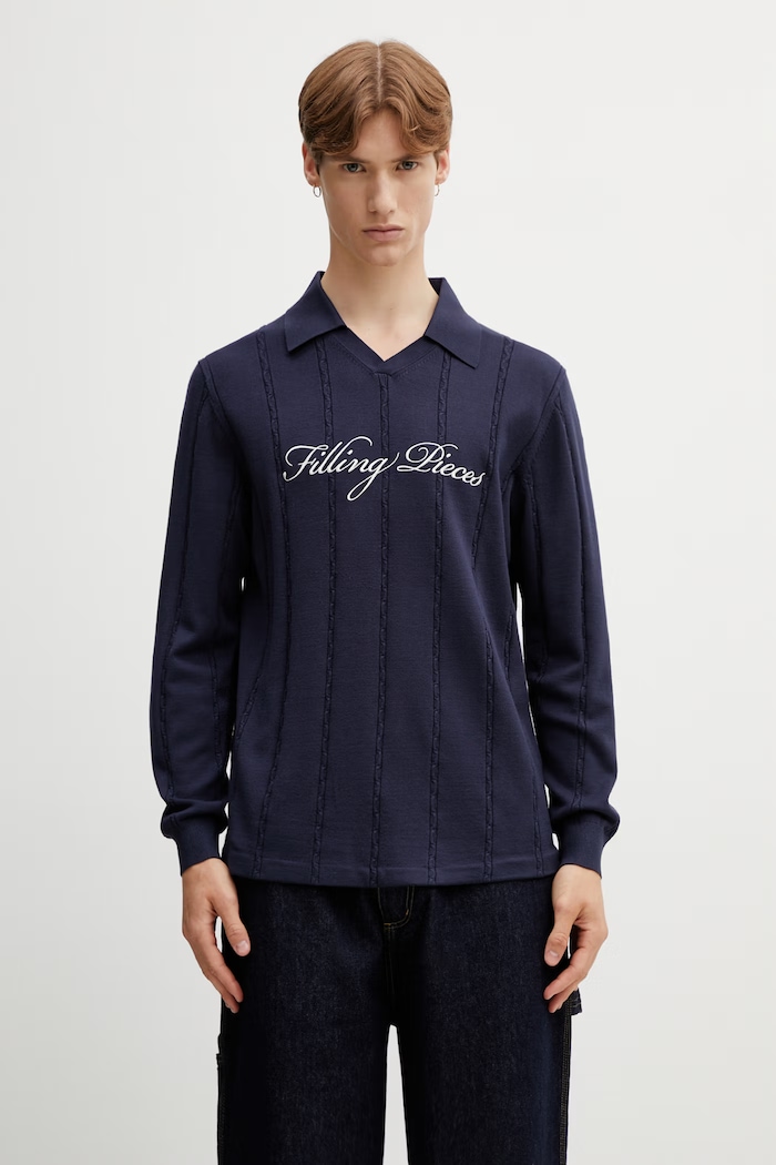 Filling Pieces Football Jersey Men's sweater with viscose