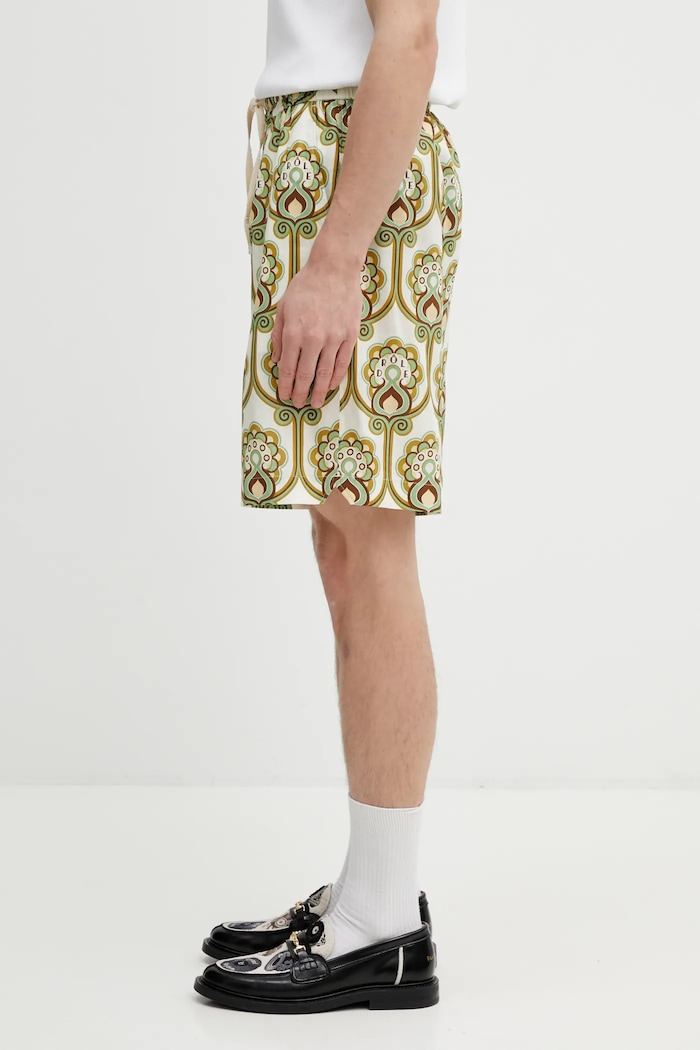 Drôle de Monsieur Short Tapisserie Florale Lin Men's shorts with linen — photo 2
