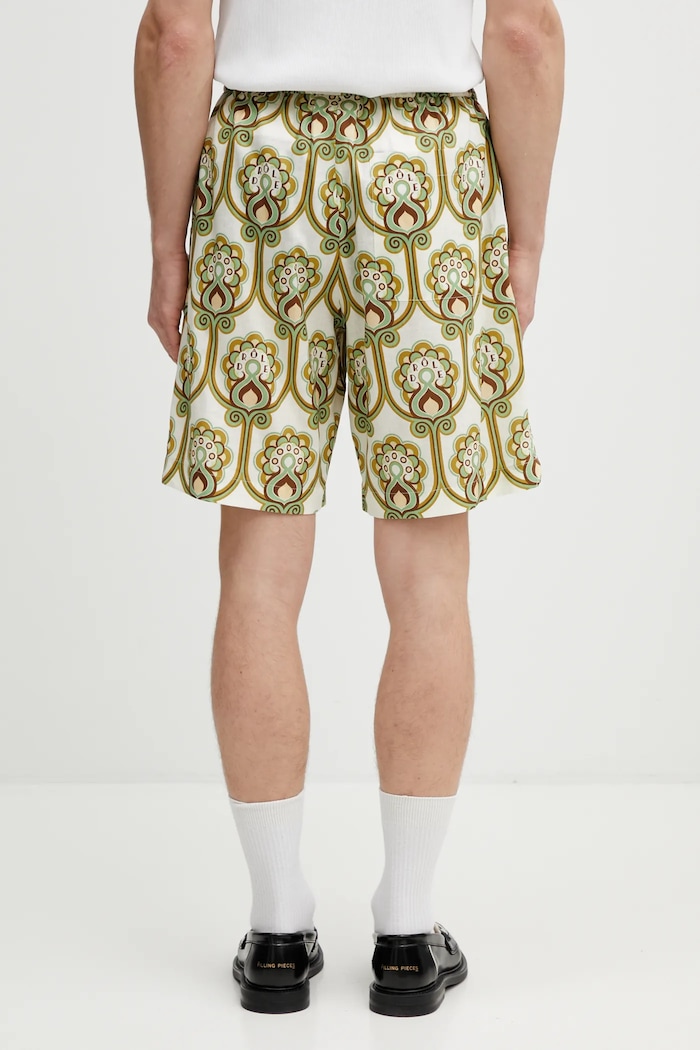 Drôle de Monsieur Short Tapisserie Florale Lin Men's shorts with linen — photo 3