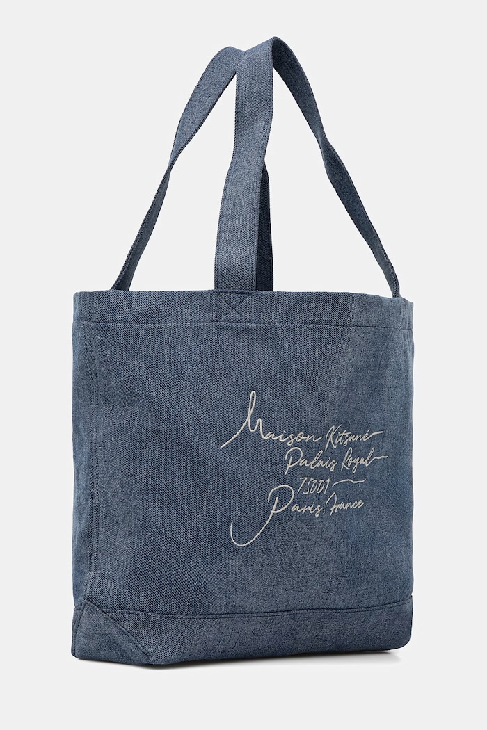 Maison Kitsuné Poetic Script Women's denim shopper bag — photo 2