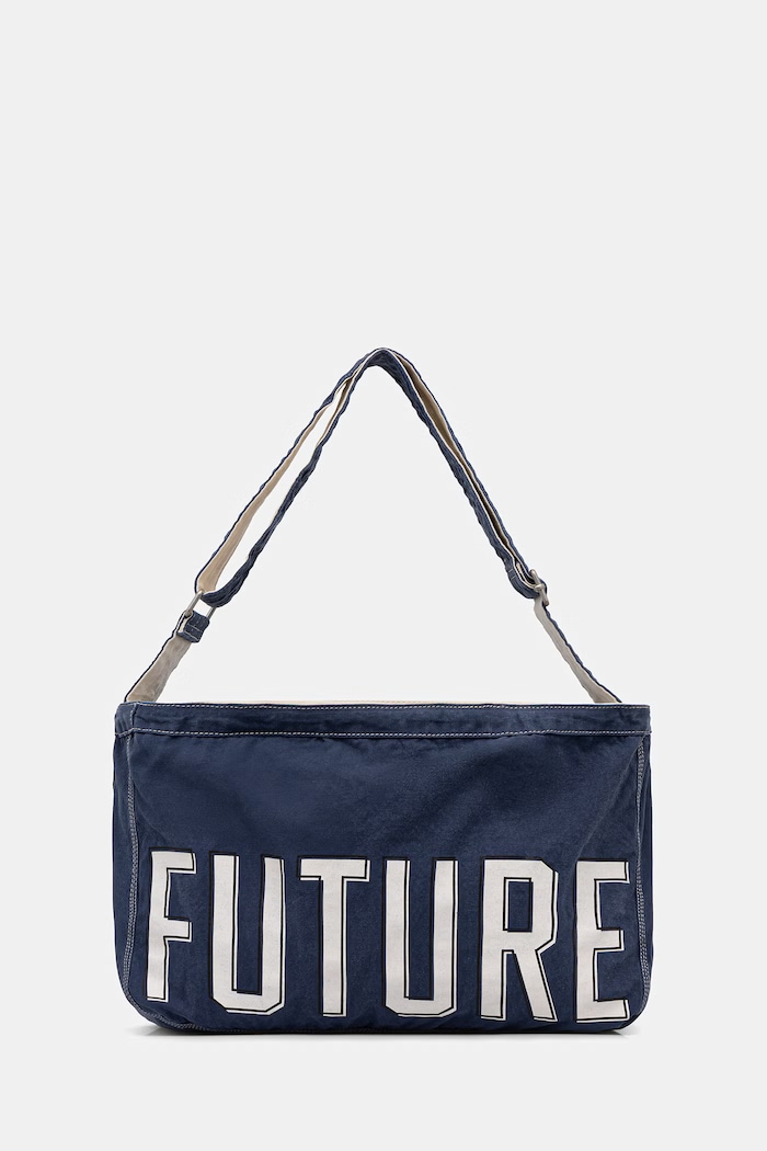 Human Made Men's denim messenger bag