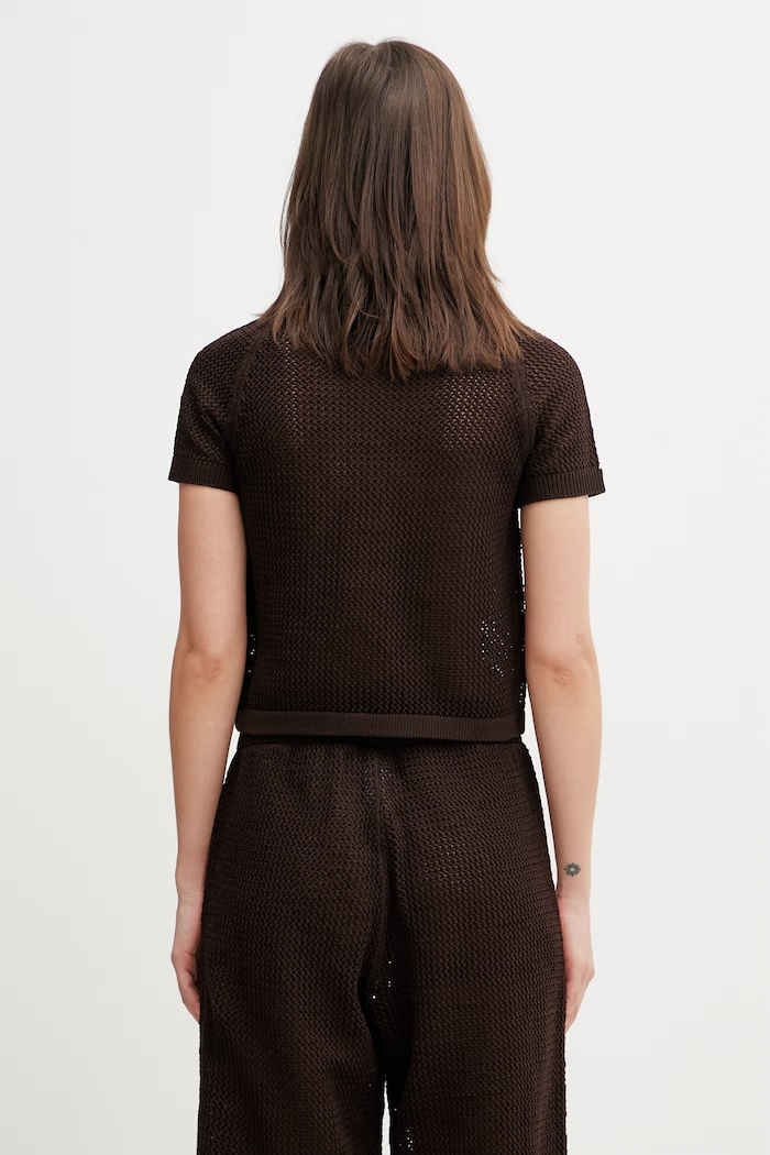 adidas Originals t-shirt openwork for women — photo 3