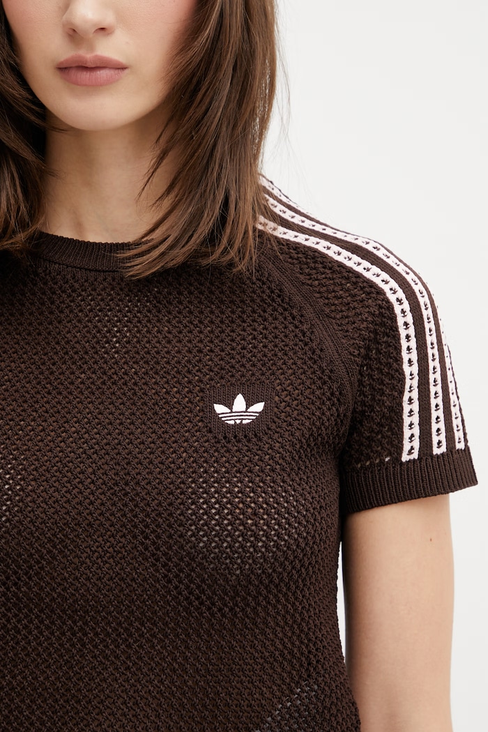 adidas Originals t-shirt openwork for women — photo 4