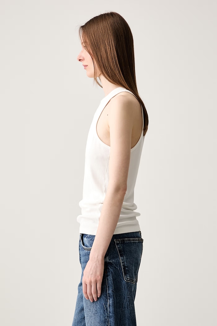 Anine Bing COLE TANK - CREAM Women's viscose top — photo 2
