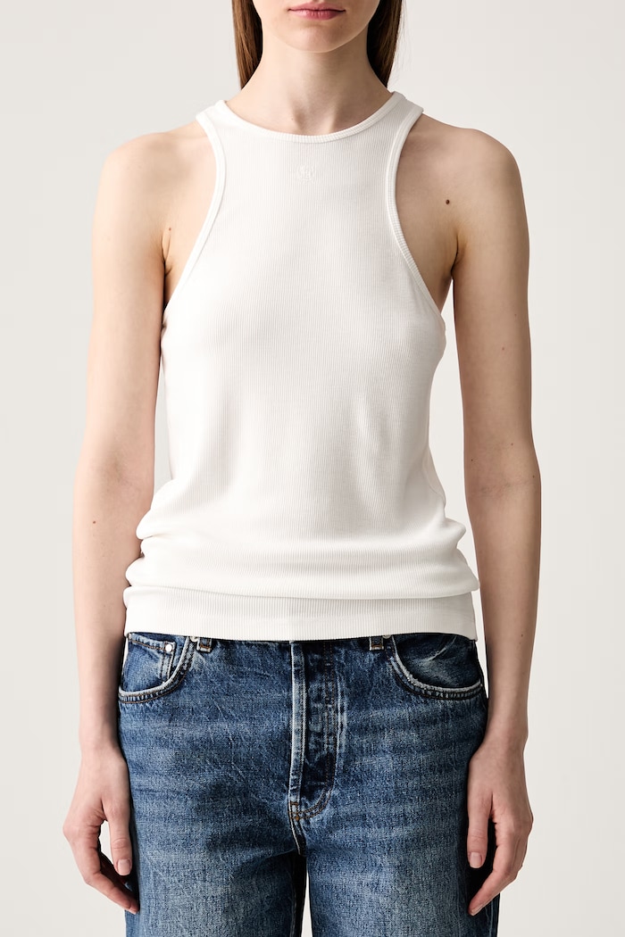Anine Bing COLE TANK - CREAM Women's viscose top — photo 4
