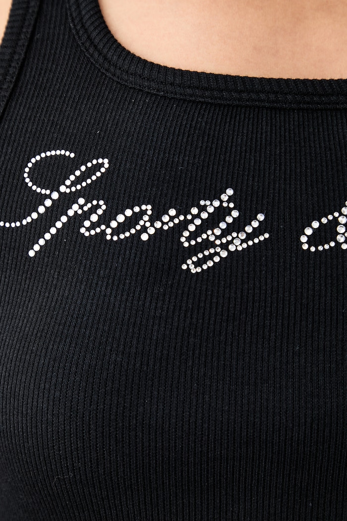 Sporty & Rich Signature Logo Krystal top cotton with elastane Women's — photo 6