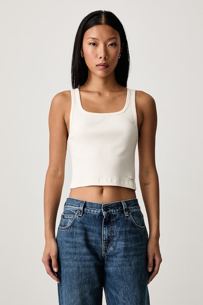 Sporty & Rich Signature Logo Women's cotton with elastane crop top