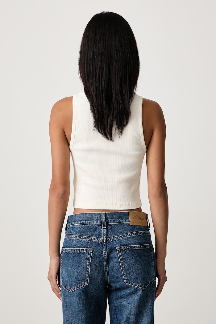 Sporty & Rich Signature Logo Women's cotton with elastane crop top — photo 3