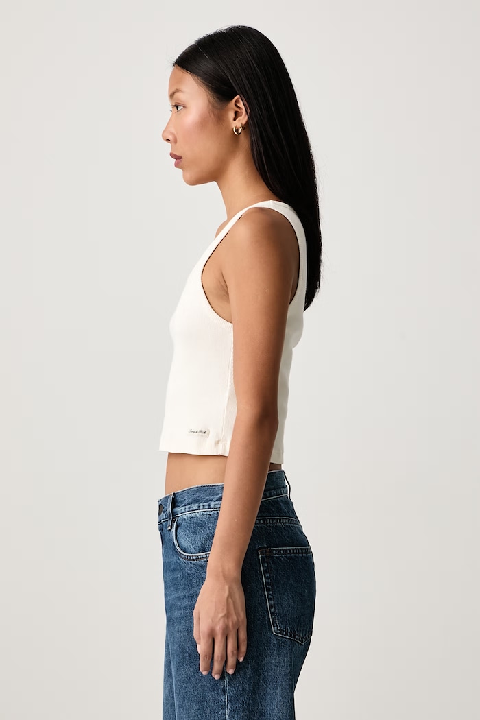 Sporty & Rich Signature Logo Women's cotton with elastane crop top — photo 4