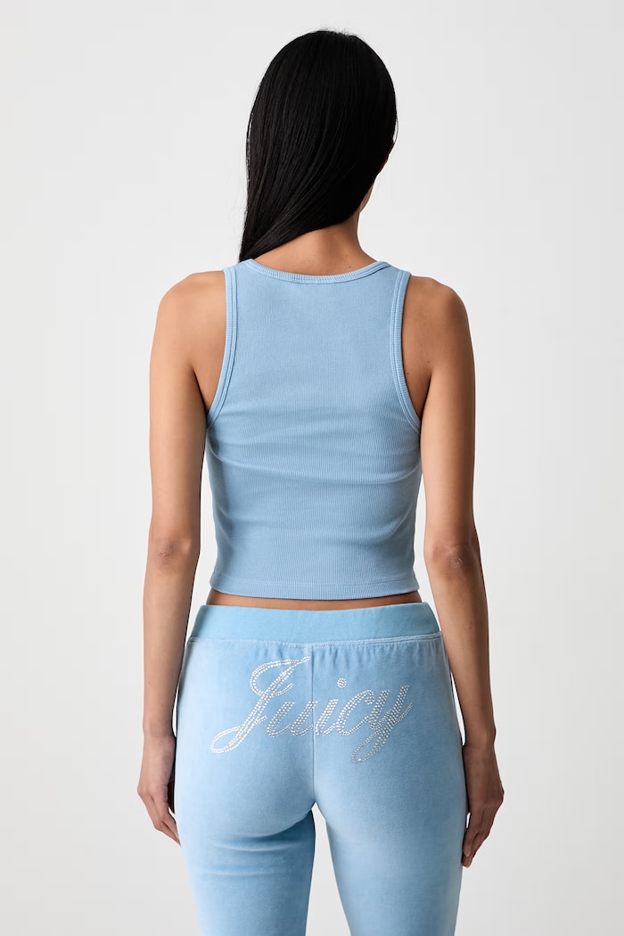 Sporty & Rich x Juicy Couture Women's cotton with elastane crop top — photo 3