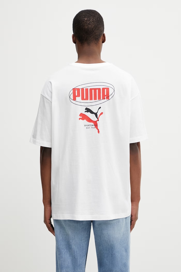 Puma Ess Logo Lab Relaxed Story 1 t-shirt cotton Men's