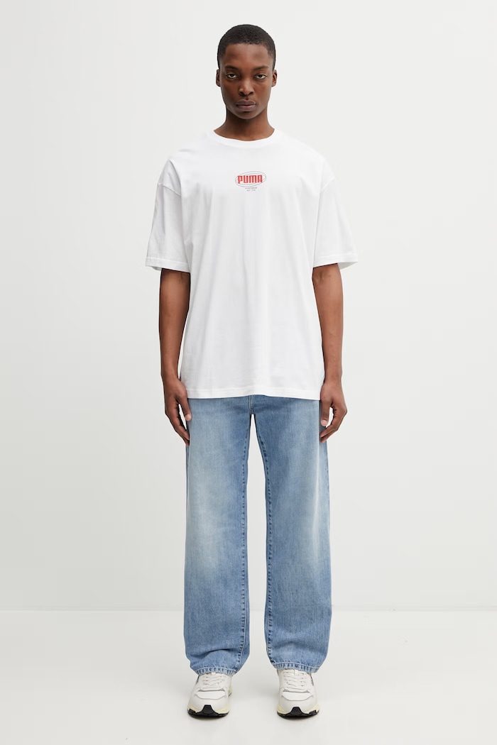 Puma Ess Logo Lab Relaxed Story 1 t-shirt cotton Men's — photo 5
