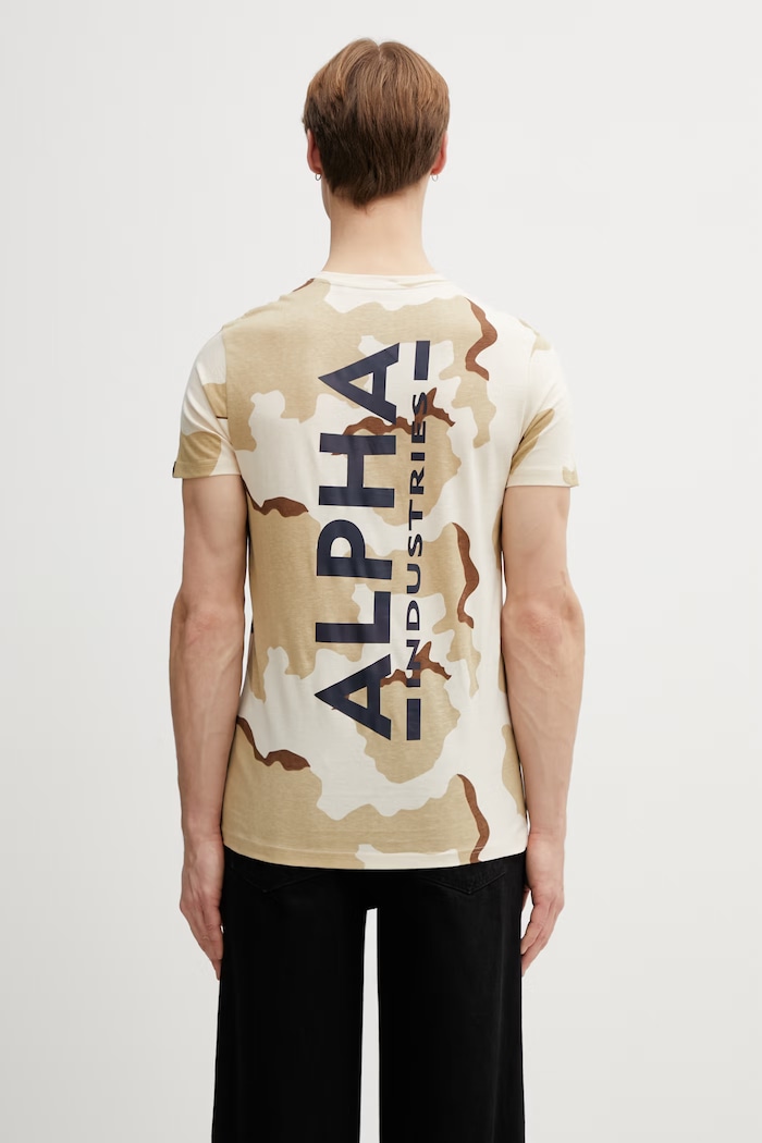 Alpha Industries cotton t-shirt Backprint — photo 3