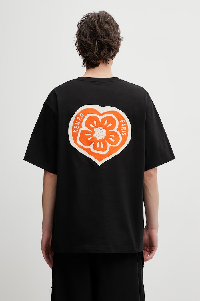 Kenzo GOTS KENZO BOKE HEART OVERSIZE t-shirt cotton Men's