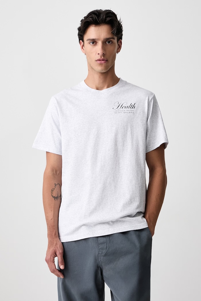 Sporty & Rich NY Health t-shirt cotton men's