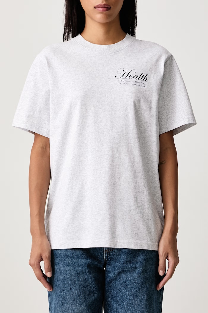 Sporty & Rich NY Health t-shirt cotton men's — photo 8