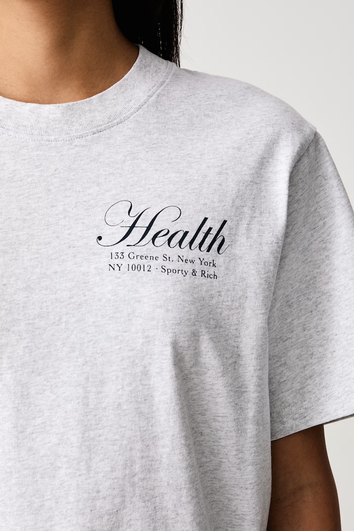 Sporty & Rich NY Health t-shirt cotton men's — photo 9