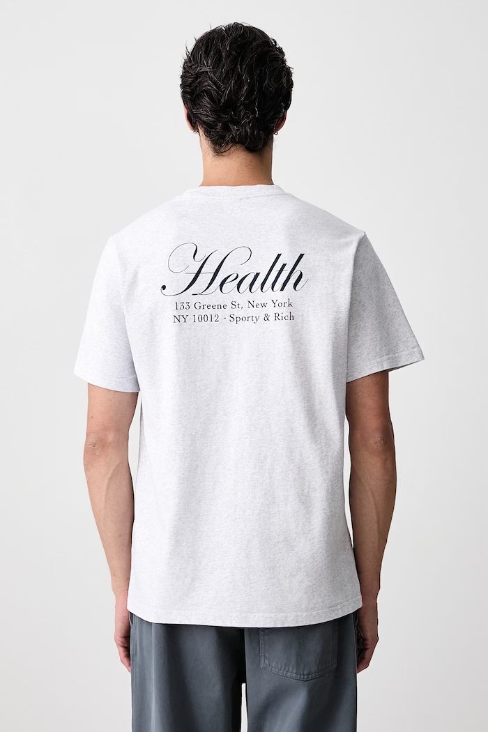 Sporty & Rich NY Health t-shirt cotton men's — photo 3