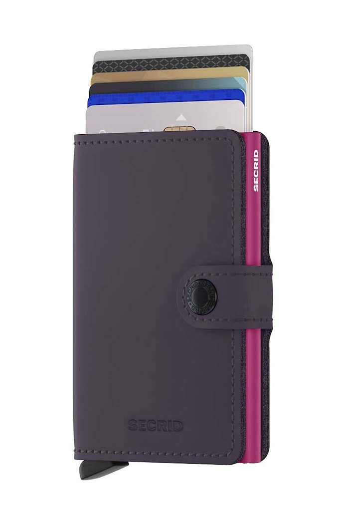 Secrid leather wallet Miniwallet Matte Dark Purple-Fuchsia — photo 2